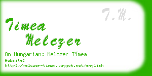 timea melczer business card